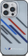Maskë telefoni BMW Motorsport IML Random Stripes për iPhone 16 Pro 6.3", gri e tejdukshme