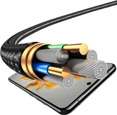 Kабел USB C Usams 2 во 1, 1.2m, 60W, сив