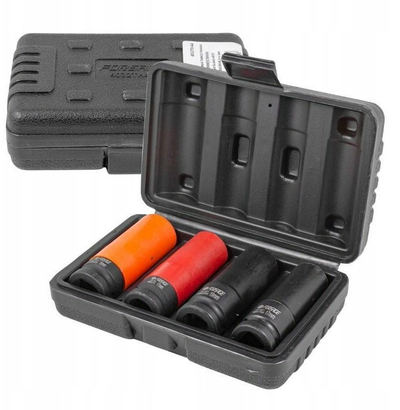 Set çelësa goditës Forsage 1/2", 4 copë, 17mm 19mm, shumëngjyrësh