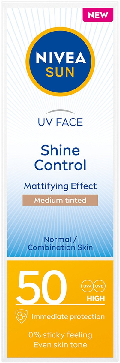 Krem dielli për fytyrë Nivea Sun UV Face Shine Control, SPF 50, matifikues, 50 ml