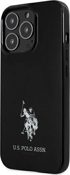 Футрола U.S. Polo Assn USHCP13XUMHK за iPhone 13 Pro Max, тврда TPU маска, Horses Logo, црна