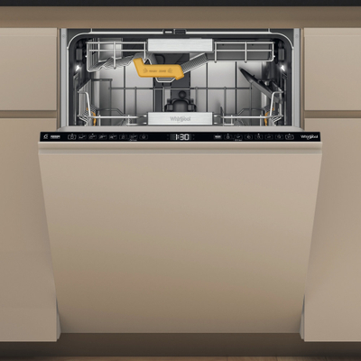 Makina larëse enësh e integruar Whirlpool W8I HF58 TU, klasa energjike B, 60cm, e zezë