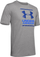 Bluzë sportive për burra Under Armour GL Foundation SS, material pambuk me poliester, regular fit, gri