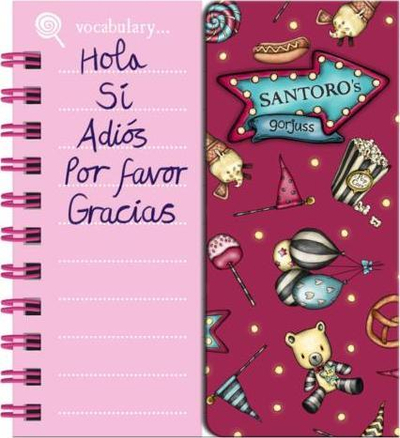 Fletore Santoro Vocabulary Learning Fireworks, me spirale, format i vogël, burgundy
