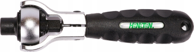 Çelës racë HONITON GRZECHOTKA 2n1, 1/2", çelik krom-vanadium, i zi