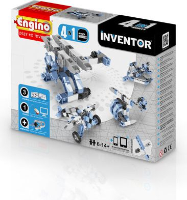 Set ndërtimi Engino Inventor Aircraft, 4 modele, lodër për mësonjese