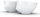 Set tasa porcelani FIFTYEIGHT PRODUCTS TASSEN Medium No. 3, 6.5 oz, me dizajn Tasty dhe Snoozy, të bardhë