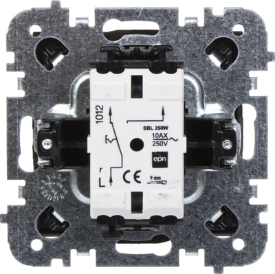 Ndërprerës dy-drejtimësh Elektro-Plast Santra 4112-19, 250V, 10A, i zi