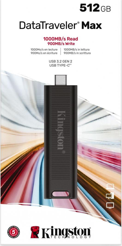 Pendrive USB-C Kingston DataTraveler Max, 512 GB, i zi