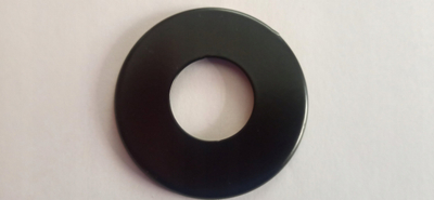 Rozetë e vetme për valvula Fi25, 58mm, çelik inox, e zezë