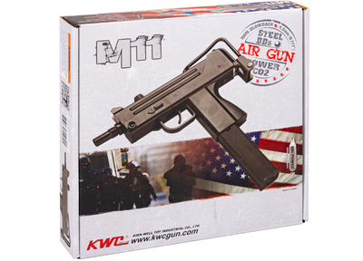 Pistoletë ajri Ranger M11 Mini UZI, CO₂, 4.5 mm BB, 39 fishekë, e zezë