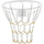 Rrjetë basketbolli Enero me zinxhir çeliku, diametër 45 cm, 12 pika kapje, argjend me ari