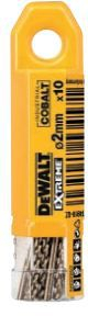 Set stërvitash DeWalt HSS-E Cobalt, 3.3mm, 10 copë, për metal