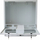 Kabinet rack Techly 1U, për PC monitor tastierë, 19", i bardhë