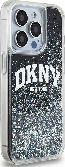 Mbulesë telefoni DKNY Liquid Glitter Arch Logo për iPhone 13 Pro, e zezë