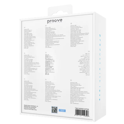 Dëgjuse wireless Proove Charm TWS, touch-control, me aplikacion, Silver