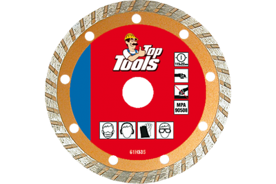 Disk diamanti Top Tools 61H345, 125mm, turbo, i argjendtë