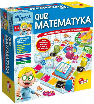 Lojë edukative Lisciani Little Genius Quiz Matematikë, shumëngjyrëshe