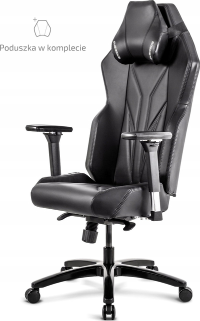 Karrige lojrash QUERSUS VAOS.2.3, ergonomike, me mbështetje për mesit, e zezë