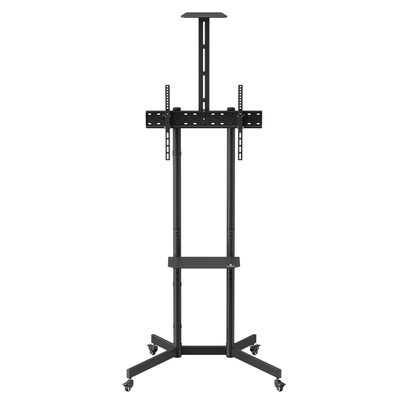 Karrocë me rrota për TV Maclean MC-113 B, 37-70", 45 kg, me rafte, e zezë