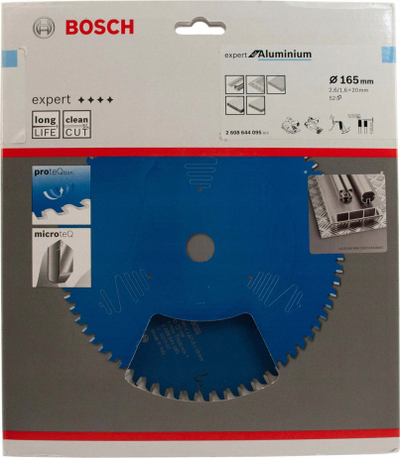 Teh rrethor Bosch Expert për prerje alumini 165mm, 52 dhëmbë, vrimë 20mm