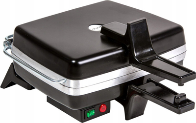 Aparat për waffle Dezal 301.5, 1300W, pllaka jo-ngjitëse, i zi