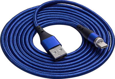 Kabllo USB Akyga AK-USB-43, USB A në USB C, magnetike, 2 m, blu