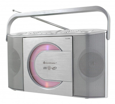 Radio CD player Soundmaster RCD1755SI, FM stereo, CD MP3, ngjyrë argjend