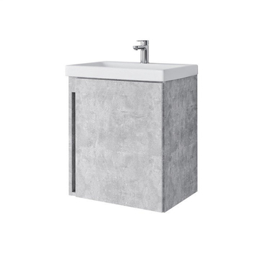 Kasetë me lavaman Riva WTU-50BT-PM, 50cm, pamje beton, gri