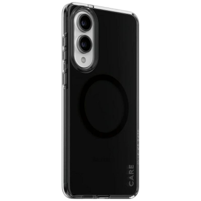 Футрола за телефон PanzerGlass CARE Smokey, компатибилна со Qi, отпорна на паѓања 3.6 m, темно сива за Samsung Galaxy S25 Edge