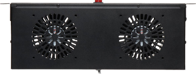Panel ftohës për kabinet RACK Delta A19P-2W, 19", 1U, i zi