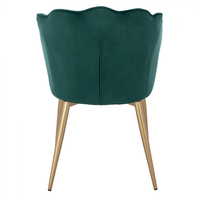 Karrige velvet + metal 48×48×85 cm (HM8737.03), gjelbër/ ari