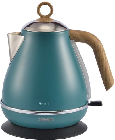 Ibrik електричен Kassel 93222, 1.7L, нерѓосувачки челик, тиркизна боја
