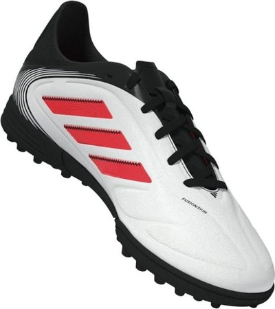 Këpucë futbolli për fëmijë Adidas Copa Pure III League TF Jr IH2241, për bar sintetik, të bardha