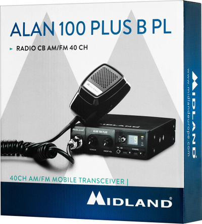 Radio Alan CB 100 Plus B PL, 4W, 13.8V, e zezë