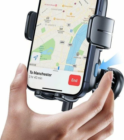 Mbajtëse telefoni për makinë Ugreen, karikim wireless, kapje te ventili i ajrit, e zezë