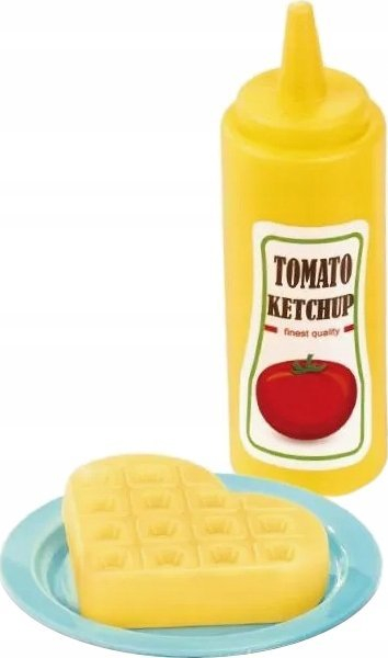 Lodër kuzhine Adar Waffle Maker, me drita dhe zë, set aksesorësh, bardh e kaltër