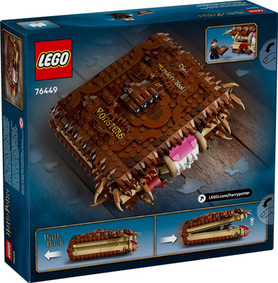 Lodër ndërtimi LEGO Harry Potter 76449, Chomping Monster Book of Monsters, me minifigurinë Neville Longbottom, shumëngjyrëshe