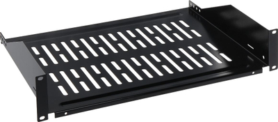 Rafte RACK Delta Shelf P19-2U/356, 19", 2U, 356mm, set me 2 copë, të zinj