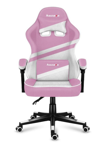 Karrige gaming Huzaro Force 4.4 Pink Mesh, ergonomike, mban deri 130 kg, rozë me të bardhë
