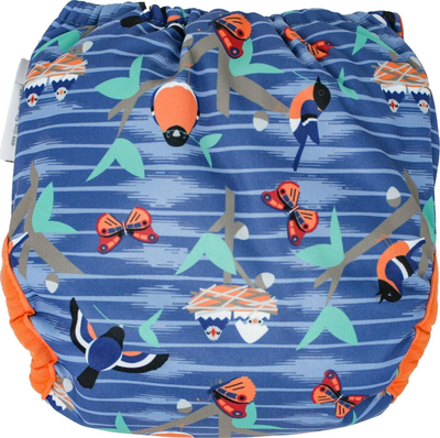 Pelena e ripërdorshme Close Caboo Swaddle Pop in AIO V2 Twilight Garden, 3 16 kg, me insert bambuje