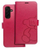 Kалјавче за телефон OEM MEZZO Book Case Teddy Bear за Samsung Galaxy S25 Edge, со магнет, со ремче за рака, магента