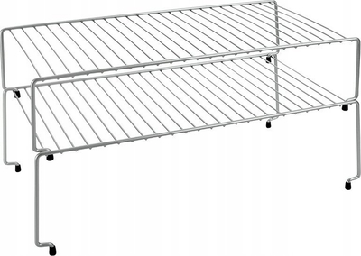 Raft organizues kuzhine Metaltex Sky, set 2 copë, 47x23x26 cm, argjend