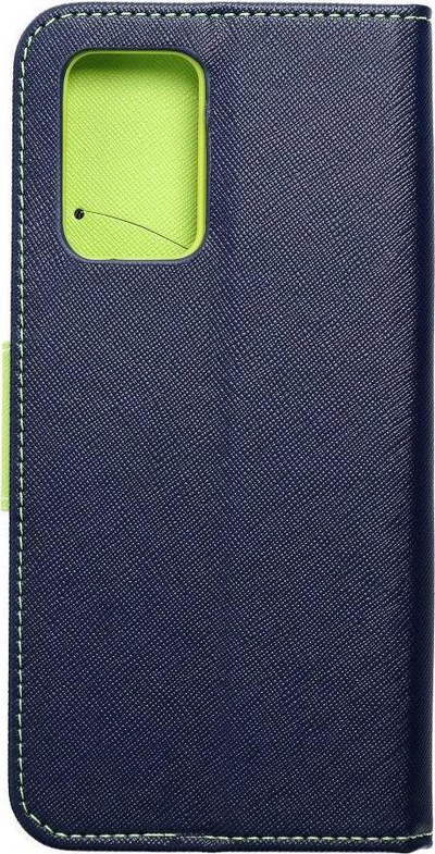 Këllëf telefoni Fancy Book për Xiaomi Redmi 10, tip portofol, me magnet, blu navy me jeshile