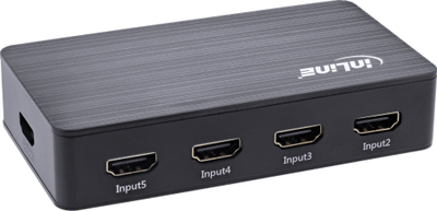 Ndërprës HDMI InLine, 5 porta, 4K 60Hz, i zi