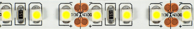 Shirit LED 3528 30277, 9.6W m, 1m, dritë e ngrohtë