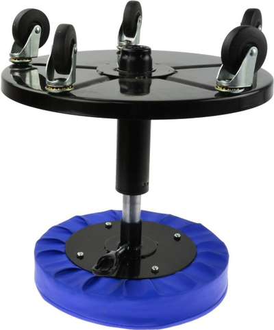 Stol pune me rrota GEKO Desk Cart Mobile, i rregullueshëm, 136kg, blu