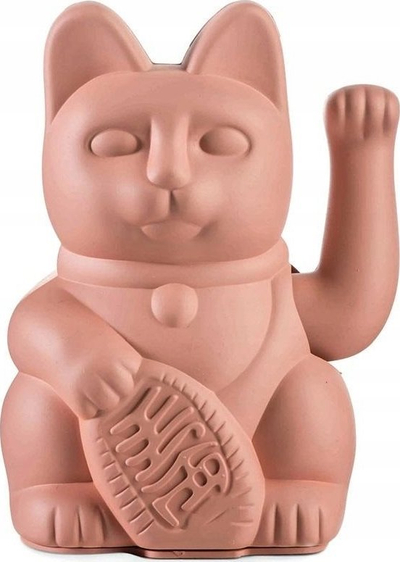 Figurë dekorative Donkey Lucky Cat Maneki Neko, mace fatlume, mat, rozë