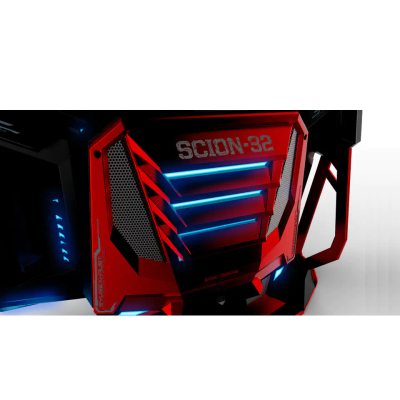 Komputer me monitor E-Blue Scion 32, 32", Full HD, 144Hz, i zi e kuqe