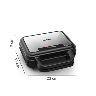Tostier 3 në 1 Tefal UltraCompact SW383D10, 700W, pjata të këmbyeshme, inox